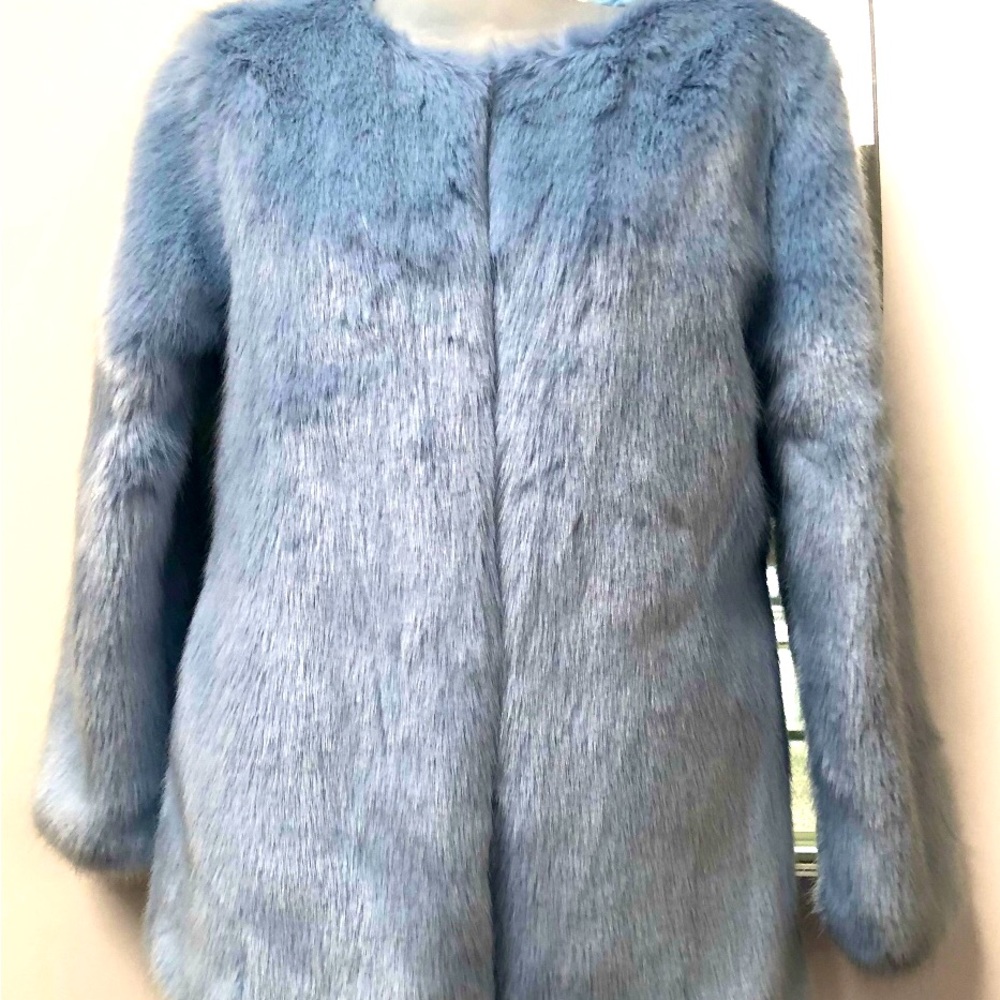 Silver Blue Fox - Faux Fur Jacket